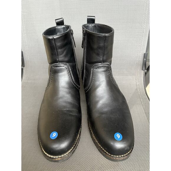 Blondo Waterproof Mens Winter Boots 9 W Black Leather Fleece Lined READ